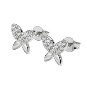 Изображение Серебряные серьги с цирконами