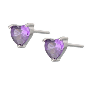 Изображение Серебряные серьги с цирконами