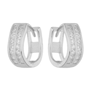 Изображение Серебряные серьги с цирконами