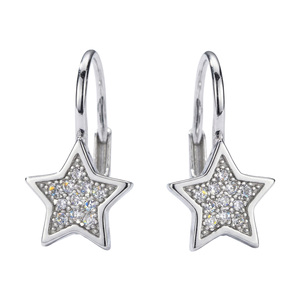 Изображение Серебряные серьги с цирконами