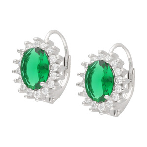 Изображение Серебряные серьги с цирконами