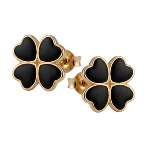 Изображение Серьги из позолоченного серебра с эмалью