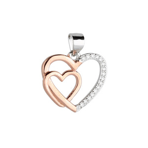 Paveikslėlis Sidabrinis pakabukas su cirkoniais "Širdelė"