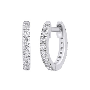 Изображение Серьги из белого золота с LAB бриллиантами