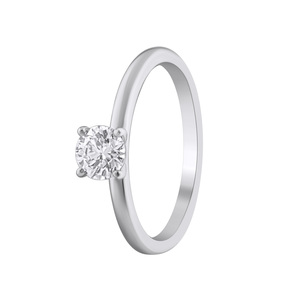 Paveikslėlis Balto aukso žiedas su briliantu