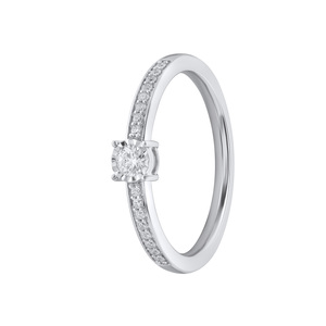 Paveikslėlis Balto aukso žiedas su briliantais