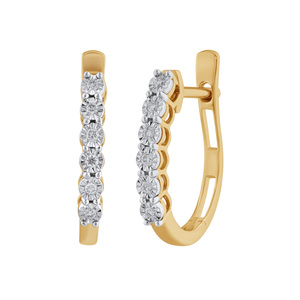 Изображение Серьги из желтого золота с бриллиантами