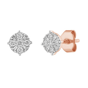 Paveikslėlis Auksiniai auskarai su briliantais