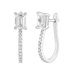 Изображение Серьги из белого золота с LAB бриллиантами