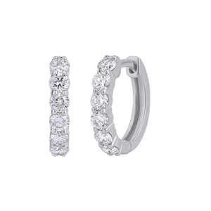 Изображение Серьги из белого золота с LAB бриллиантами