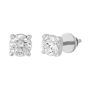 Изображение Серьги из белого золота с LAB бриллиантами