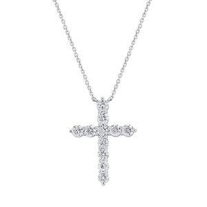 Изображение Цепочка из белого золота с LAB бриллиантами